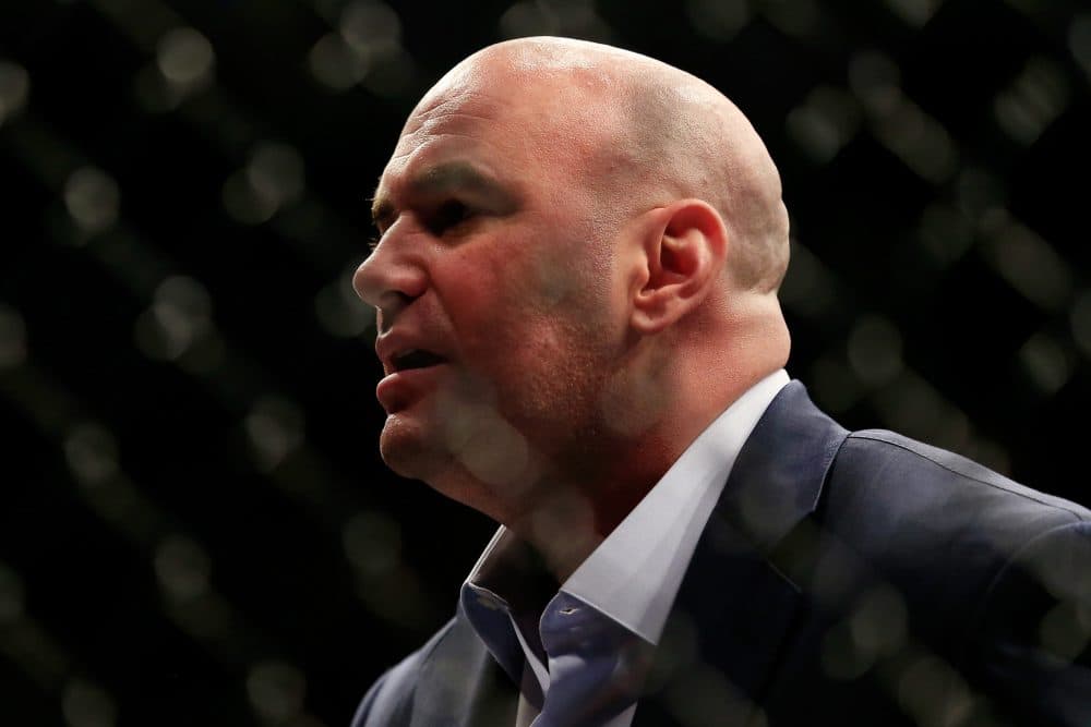 President Dana White looks on following a lightweight title bout during the UFC 181 event at the Mandalay Bay Events Center on Dec. 6, 2014 in Las Vegas, Nevada. (Alex Trautwig/Getty Images)