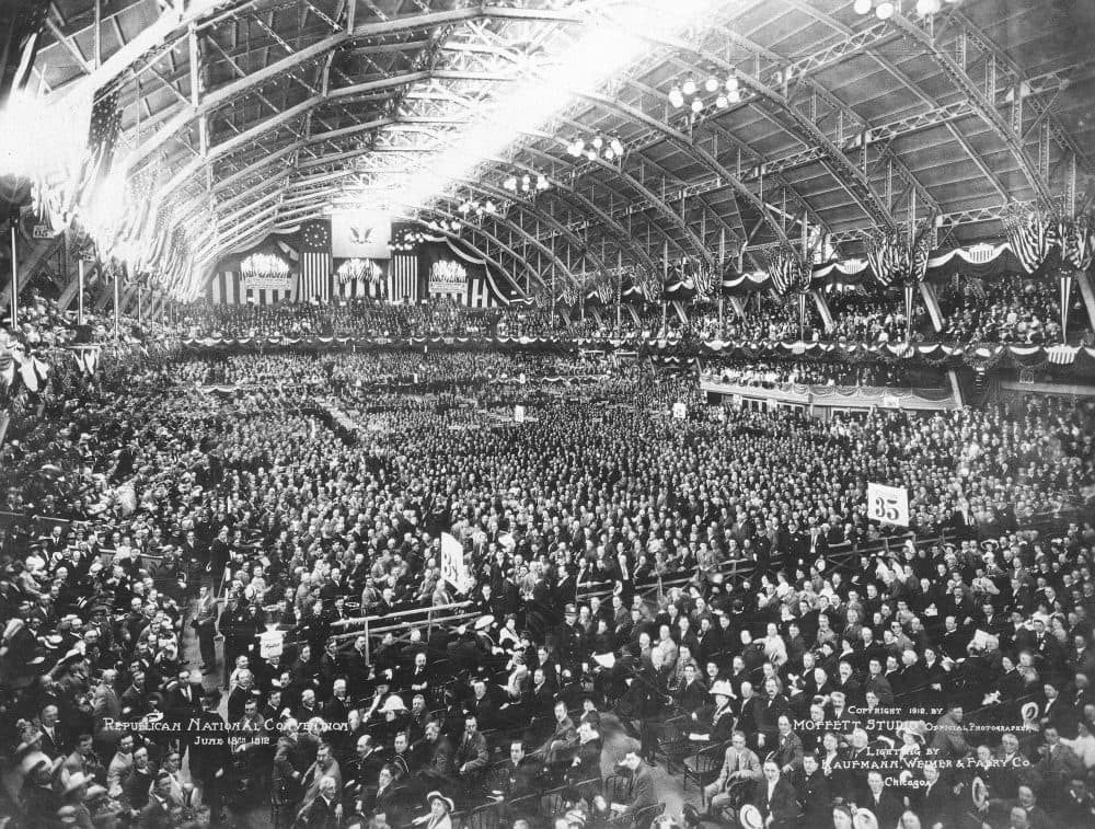 A view of the 1912 Republican National Convention at the Chicago Coliseum. (AP)