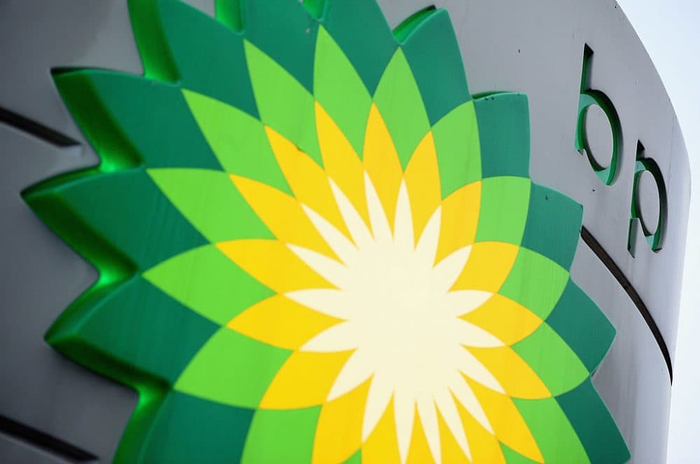The sign for a BP filling station in Westminster on February 1, 2011 in London, England. (Oli Scarff/Getty Images)