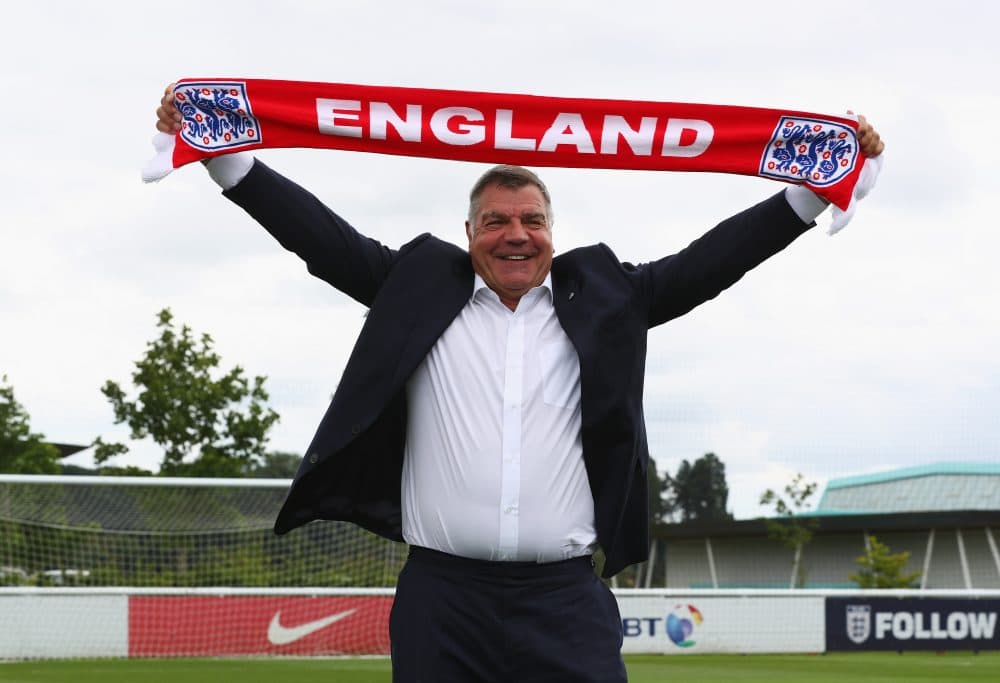 Recently appointed England manager Sam Allardyce has Father Joe Young to thank for his first managing job.(Matthew Lewis/Getty Images)