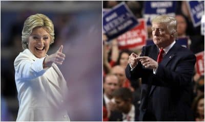 Hillary Clinton and Donald Trump on the nights they accepted their respective party's presidential nomination. (AP)