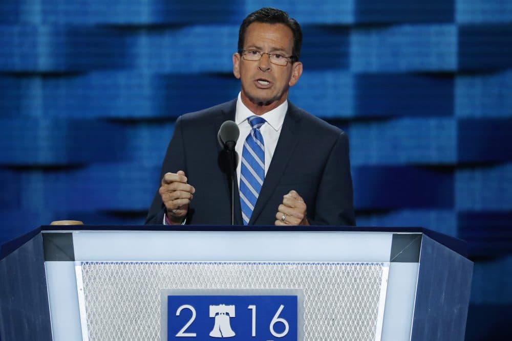 Connecticut Gov. Dannel Malloy speaks during the first day of the Democratic National Convention in Philadelphia (J. Scott Applewhite/AP)