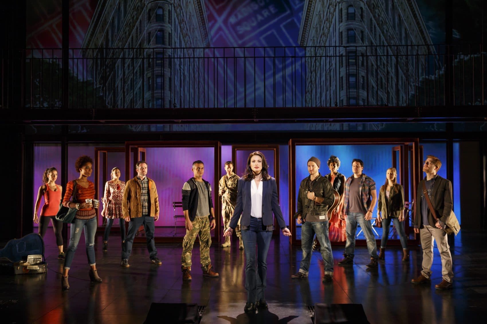 The ensemble of &quot;If/Then.&quot; (Courtesy Joan Marcus/Broadway in Boston)