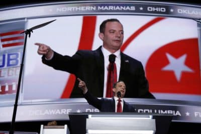 Reince Priebus, Chairman of the Republican National Committee, speaks during first day of the Republican National Convention in Cleveland. (Carolyn Kaster/AP)