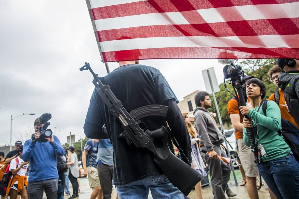 Gun activists march close to The University of Texas campus December 12, 2015 in Austin, Texas. (Drew Anthony Smith/Getty Images)