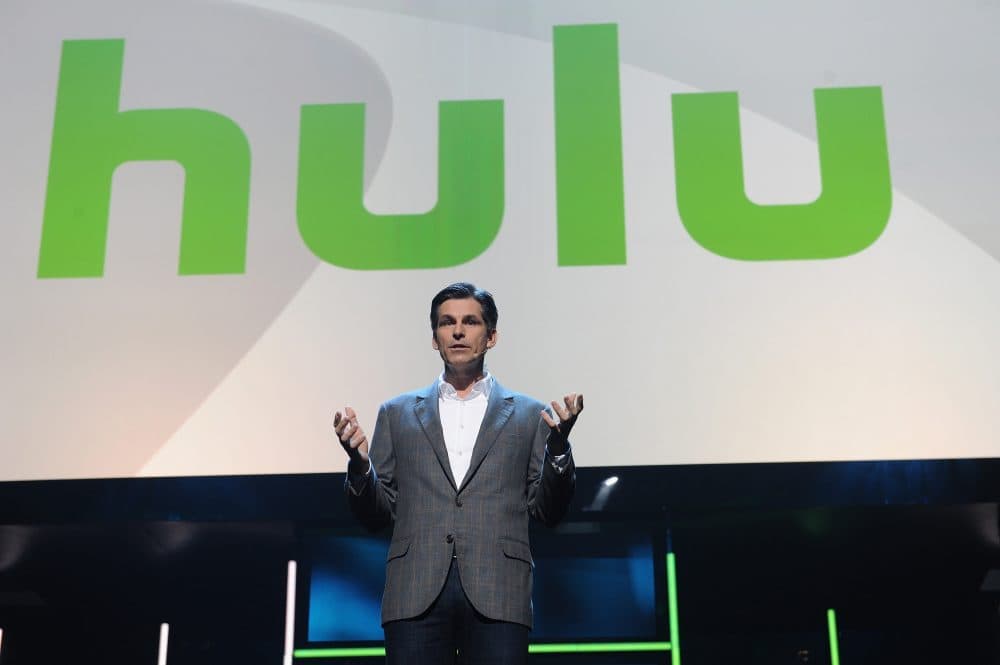 CEO of Hulu Mike Hopkins speaks onstage at the 2015 Hulu Upfront Presentation at Hammerstein Ballroom on April 29, 2015 in New York City. (Craig Barritt/Getty Images for Hulu)