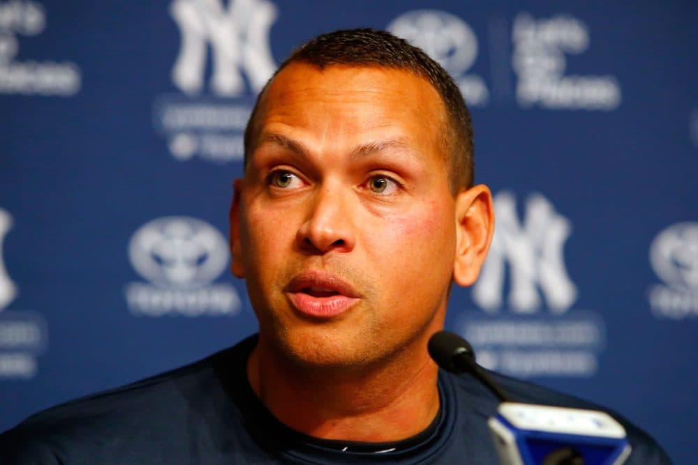 Alex Rodriguez speaks during a news conference on Aug. 7, 2016 at Yankee Stadium in New York City. (Jim McIsaac/Getty Images)