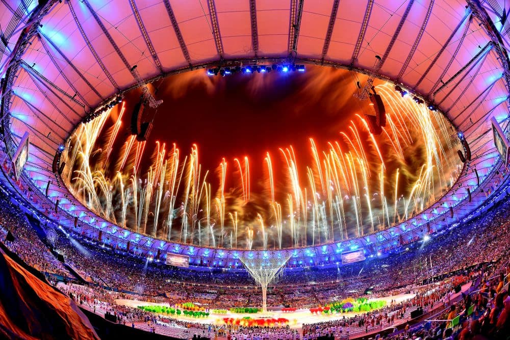 Fireworks explode above the Maracana Stadium at the end of the closing ceremony of the Rio 2016 Olympic games on Aug. 21, 2016 in Rio de Janeiro, Brazil. (Pascal Le Segretain/Getty Images)