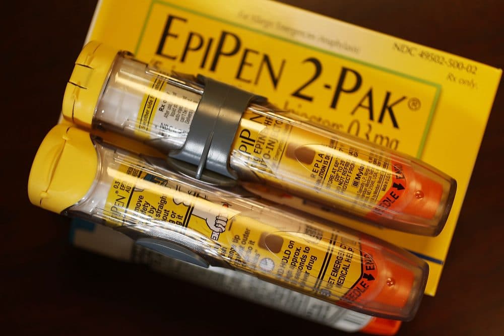 A two-pack of EpiPen, manufactured by the company Mylan. (Joe Raedle/Getty Images)