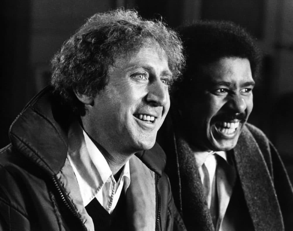 American comic actor Gene Wilder (left) with comedian Richard Pryor in the 1970s. (Hulton Archive/Getty Images)