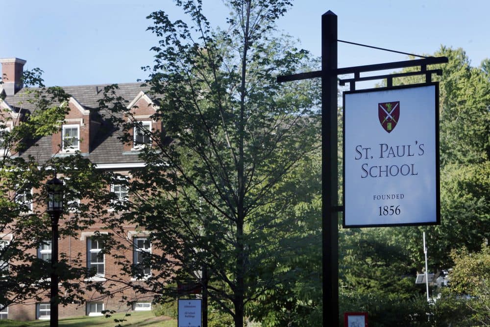 The entrance to St. Paul's School in Concord, N.H. in 2015. (Jim Cole/AP)