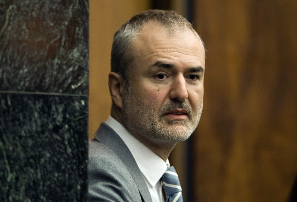 Gawker Media founder Nick Denton, arriving in a courtroom earlier this year. He filed for bankruptcy in the aftermath of a Florida jury's awarding $140 million to Hulk Hogan in a privacy case revolving around a sex tape posted on Gawker.com. (Steve Nesius/AP File)