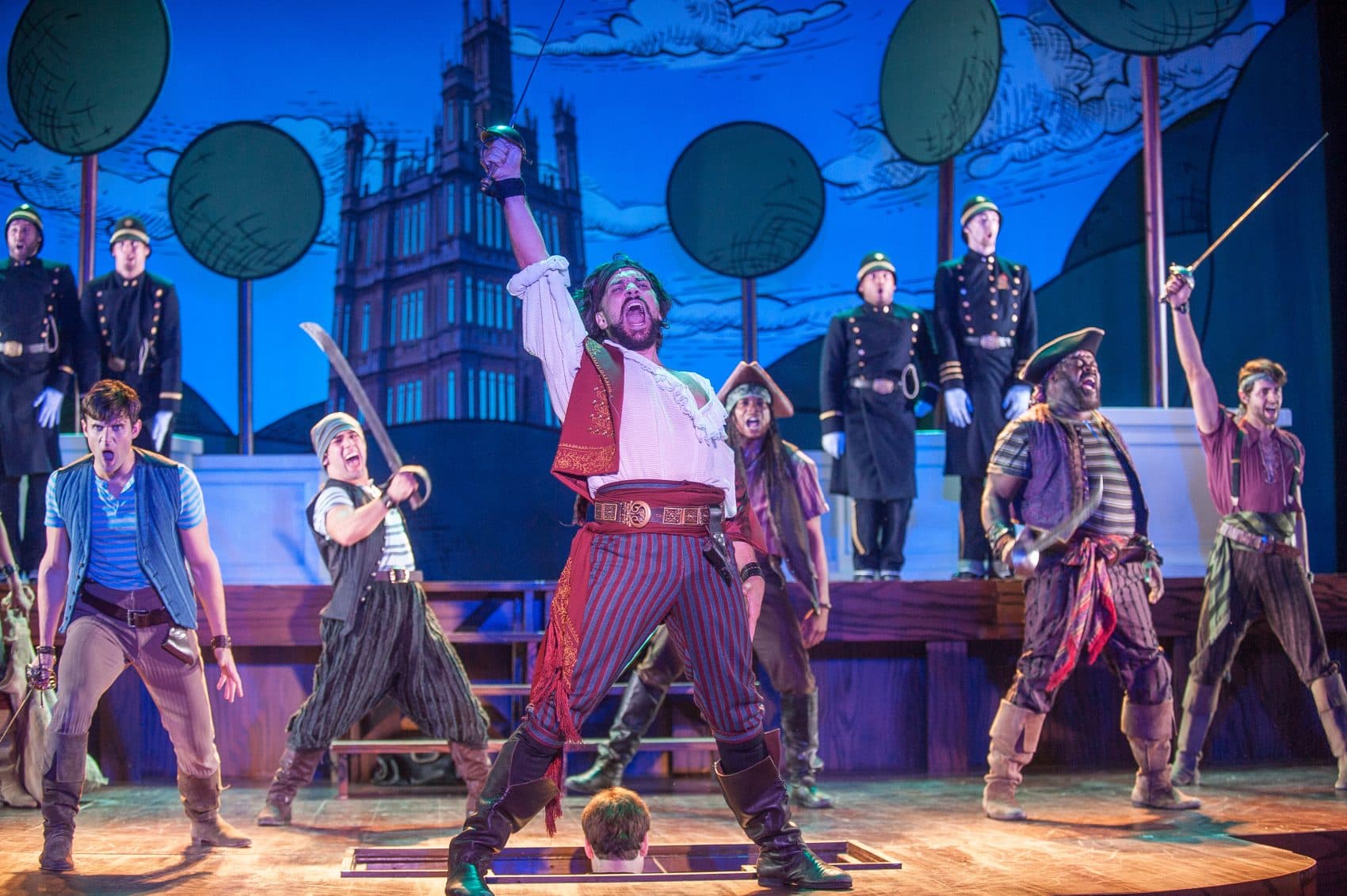 Will Swenson (center) and the ensemble of &quot;Pirates of Penzance.&quot; (Courtesy Kevin Sprague/Barrington Stage Company)