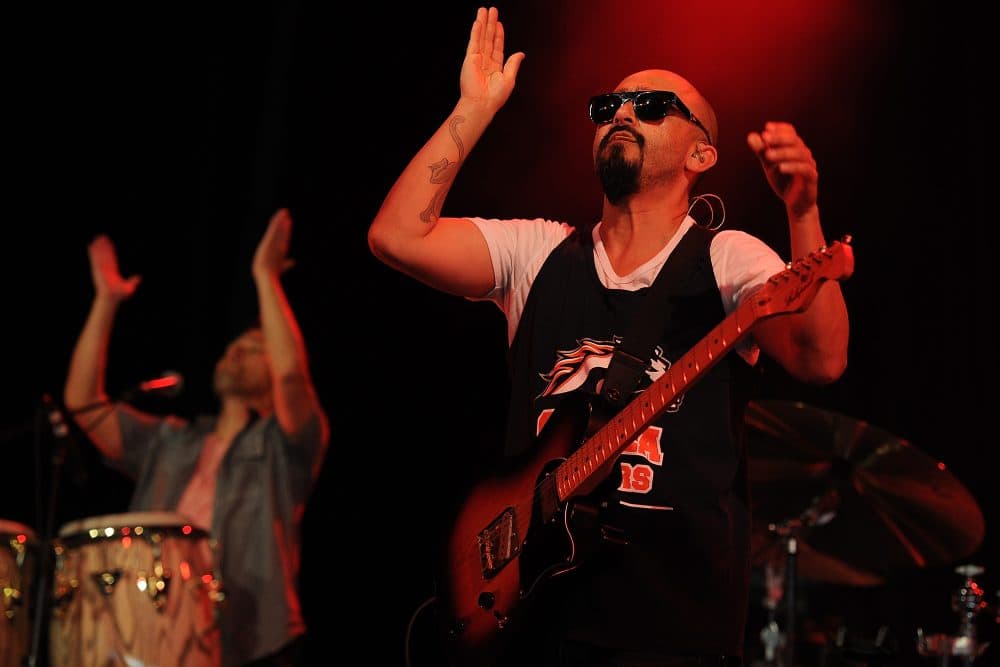 Raul Pacheco of Ozomatli performs live at the 2014 Byron Bay Bluesfest on April 21, 2014 in Byron Bay, Australia. (Matt Roberts/Getty Images)