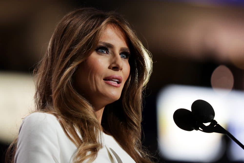 Melania Trump, wife of Republican presidential nominee Donald Trump, delivers a speech on the first day of the Republican National Convention on July 18, 2016 at the Quicken Loans Arena in Cleveland, Ohio. (Chip Somodevilla/Getty Images)