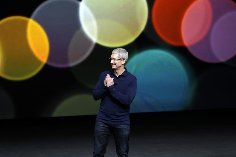 Apple CEO Tim Cook speaks during an event to announce new products on Wednesday, Sept. 7, 2016, in San Francisco. (Marcio Jose Sanchez/AP)