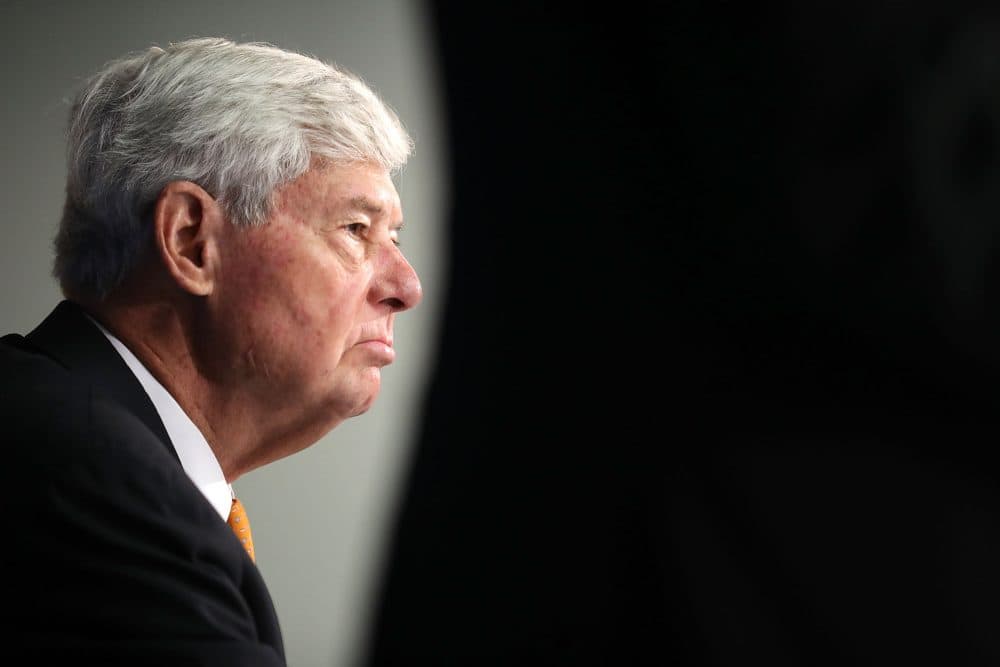 Former U.S. Sen. Bob Graham (D-FL) talks to reporters about a recently released section of the 2002 House Intelligence Committee inquiry into the attacks of Sept. 11, 2001 during a news conference at the National Press Club on Aug. 31, 2016 in Washington D.C. (Chip Somodevilla/Getty Images)