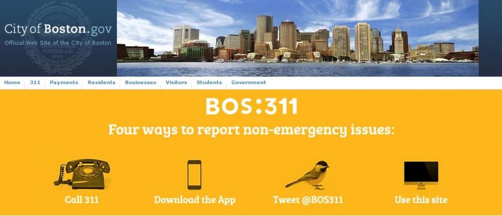 (Screenshot of BOS:311 webpage)
