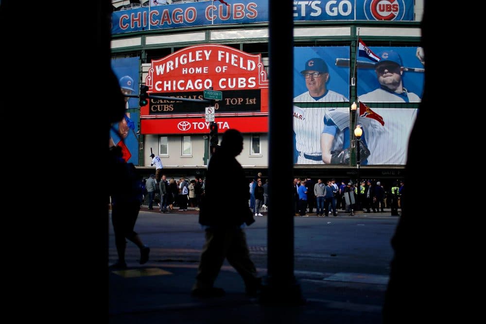 A view of Wrigley Field on Oct. 13, 2015 in Chicago. The Chicago Cubs last night won the division title for the first time since 2008. (Jon Durr/Getty Images)