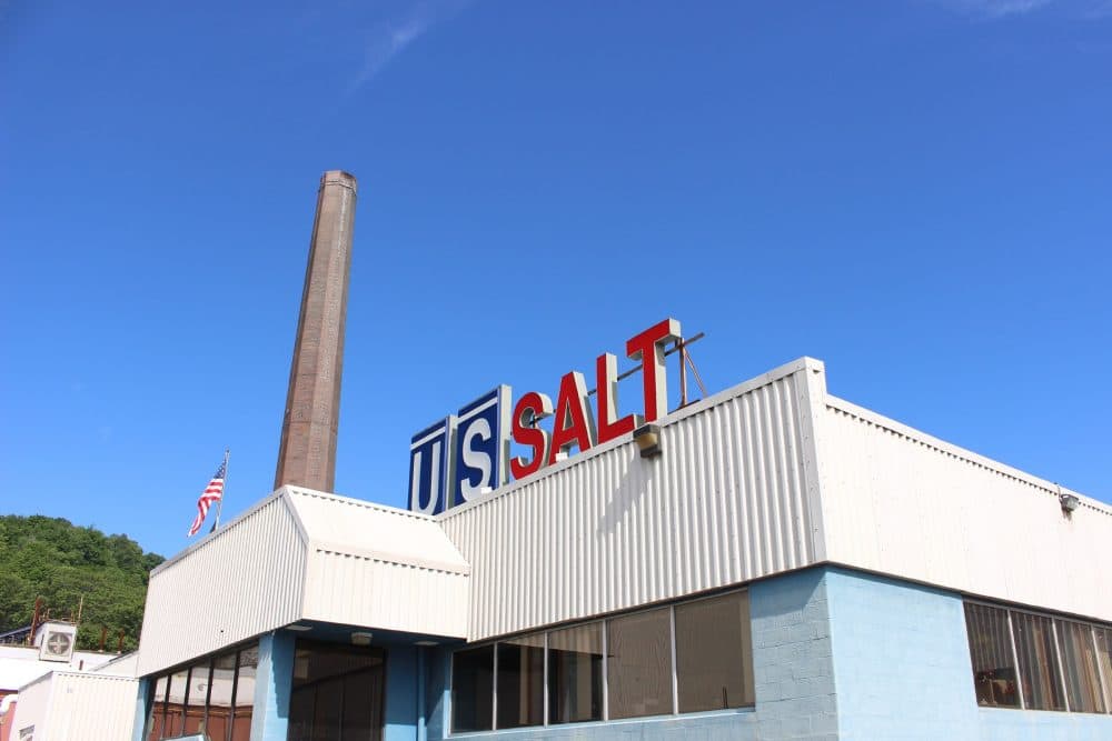 The U.S. Salt plant in Schuyler County, N.Y., on the shores of Seneca Lake. (Julie Grant/The Allegheny Front)