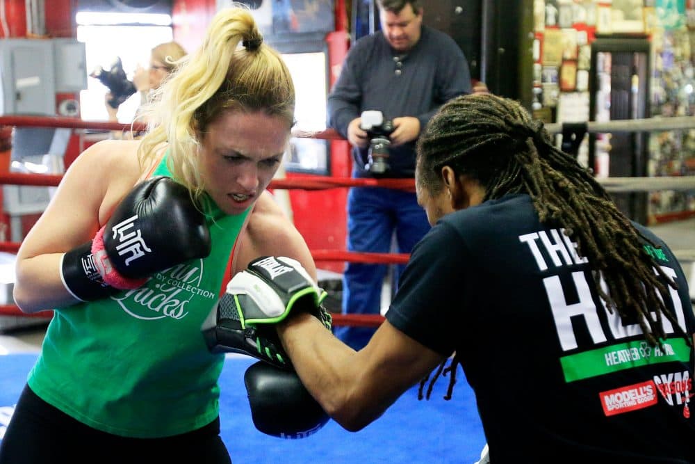 Heather Hardy is an undefeated boxer -- but she's fighting for more than her own record. (Cliff Hawkins/Getty Images)