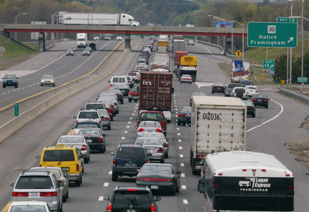New problems call for new ideas, writes Frederick Hewett, and new taxes make sense when they replace those that no longer work.
Pictured: Massachusetts Turnpike, Framingham. (Julia Malakie/AP)