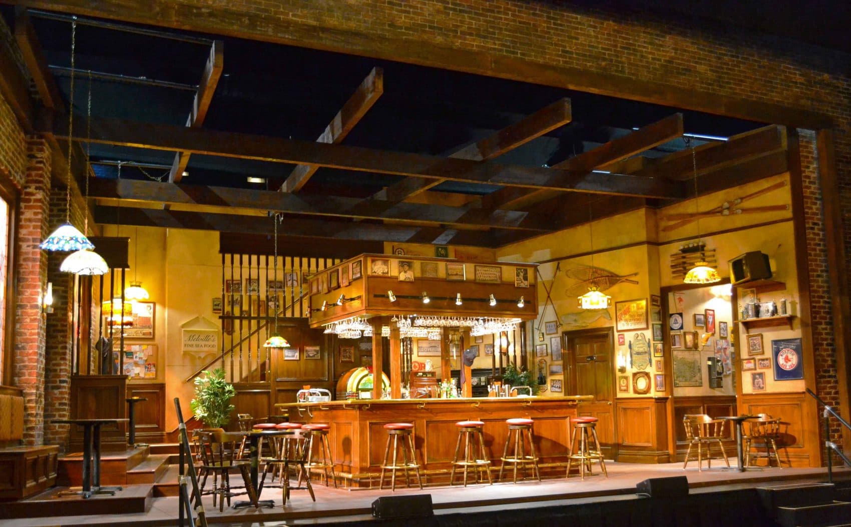 The set of “Cheers Live On Stage” re-creates the beloved bar just as we remembered it. (Courtesy Matthew Pacific)