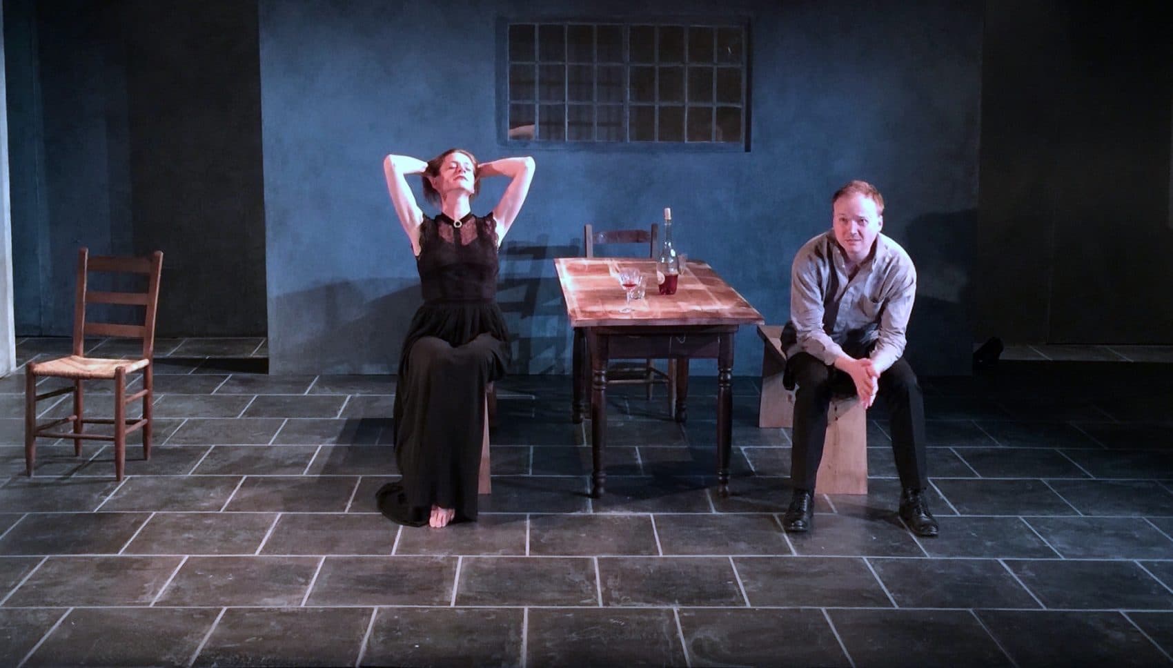 Brenda Withers and Jonathan Fielding in &quot;Miss Julie.&quot; (Courtesy John Malinowksi​/Harbor Stage Company)