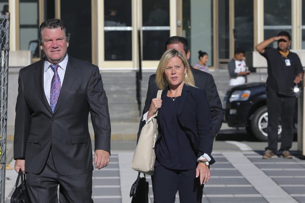 New Jersey Gov. Chris Christie's former Deputy Chief of Staff Bridget Anne Kelly, right, and her attorney Michael Critchley Jr., arrive at Federal Court for a hearing Tuesday, Sept. 13, 2016, in Newark, N.J. (Mel Evans/AP)