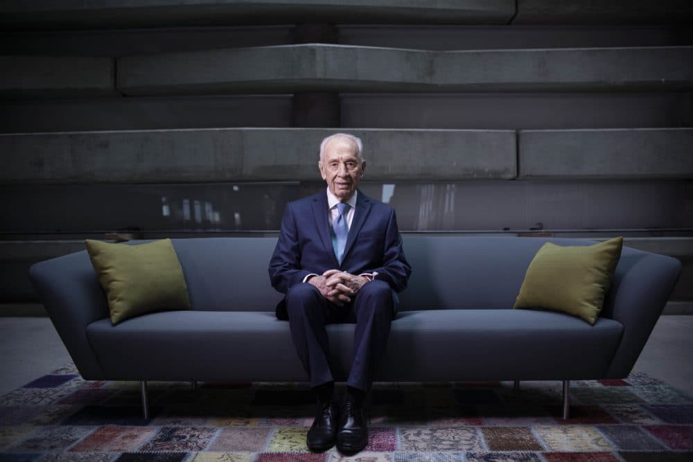 In this Monday, Feb. 8, 2016 file photo, Israel's former President Shimon Peres poses for a portrait at the Peres Center for Peace in Jaffa, Israel. Peres died at 93 on September 28, 2016. (Oded Balilty/AP)