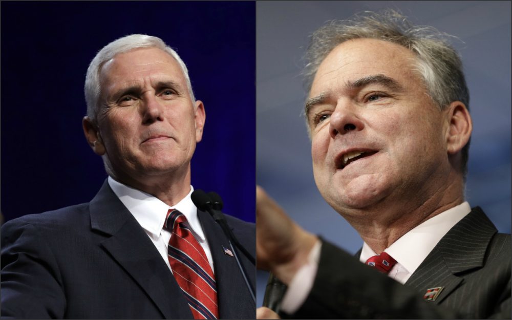 Republican vice presidential candidate Mike Pence and Democratic vice presidential candidate Tim Kaine (AP photos)