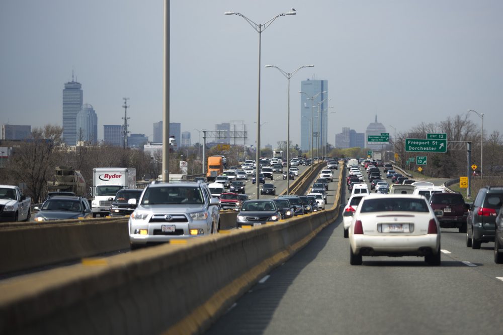 The city of Boston is launching a safe driving competition using a smartphone app. (Jesse Costa/WBUR)