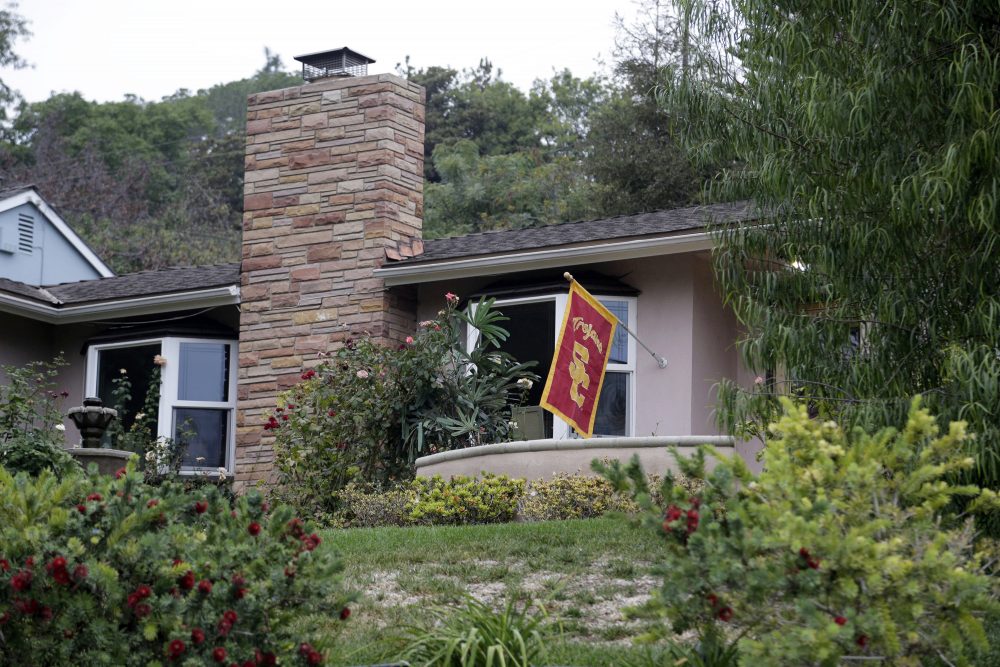 The Whittier, Calif., home where Los Angeles Police Detective Nadine Hernandez was found with a gunshot wound Tuesday, Oct. 12, 2016, is seen Wednesday. She died later Tuesday at a hospital. (Nick Ut/AP)