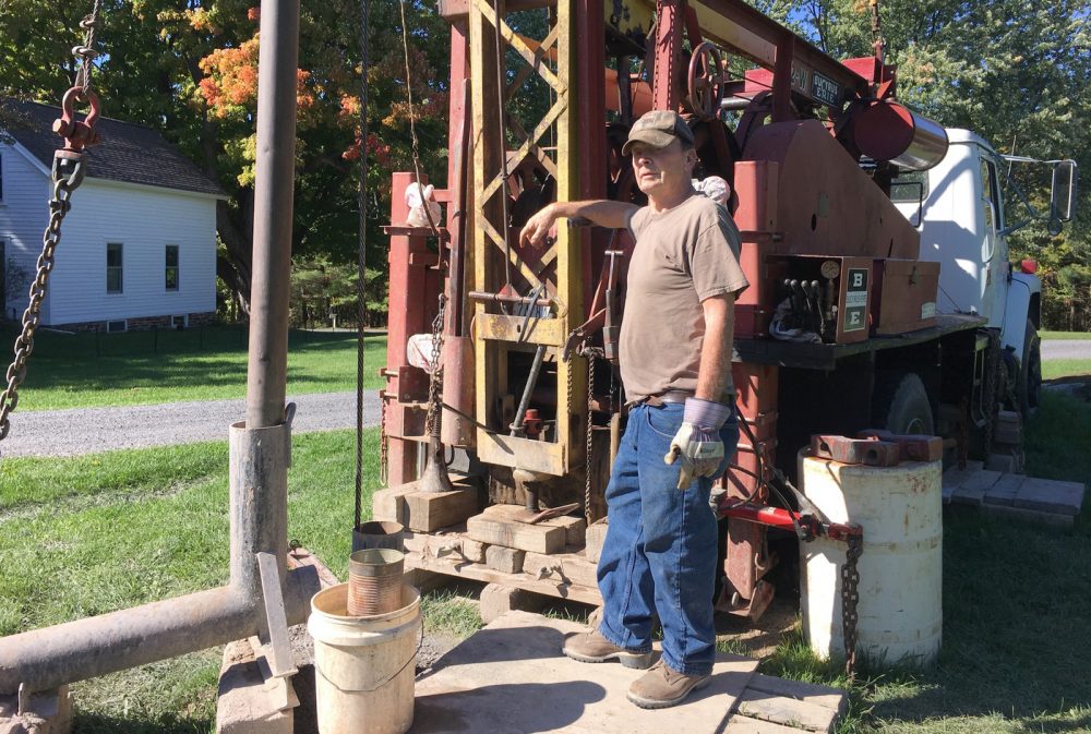 Richard Collins, of Collins Well Drilling, says he hasn't been able to keep up with all the requests to drill wells this year. (Martha Foley/NCPR)