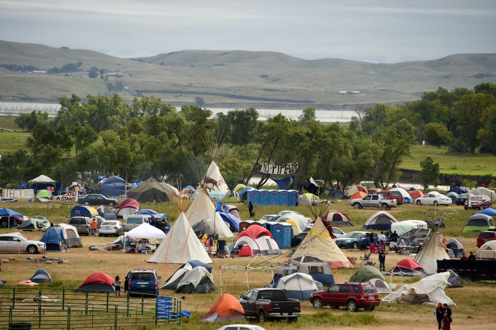 The Missouri River is seen beyond an encampment Sept. 4, 2016 near Cannon Ball, North Dakota where hundreds of people have gathered to join the Standing Rock Sioux Tribe's protest of the Dakota Access Pipeline (DAPL). (Robyn Beck/Getty Images)