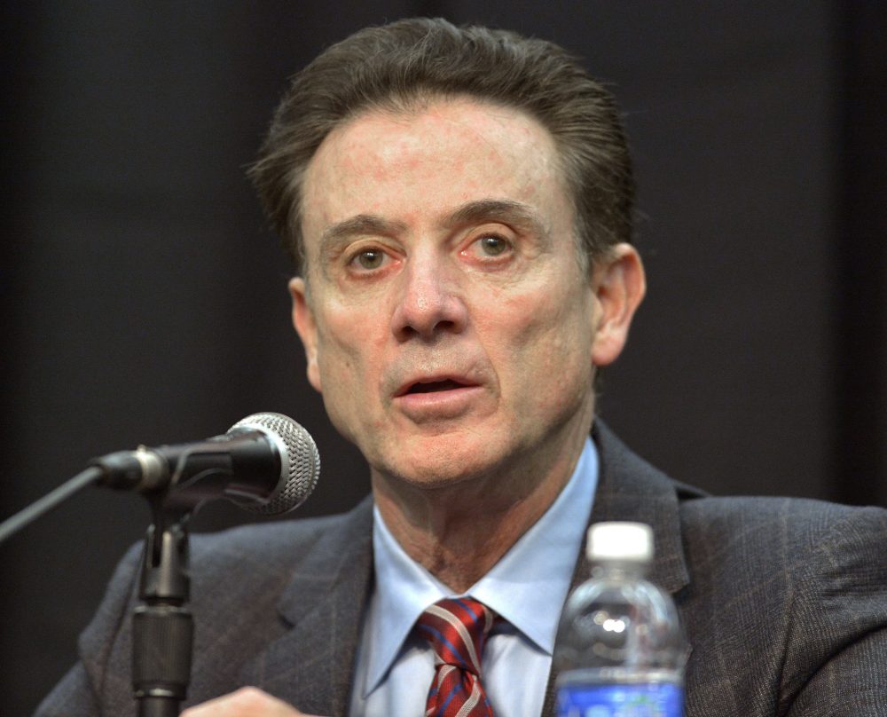 Louisville head basketball coach Rick Pitino has been charged with failing to monitor one of his assistant coaches. (Timothy D. Easley/AP)