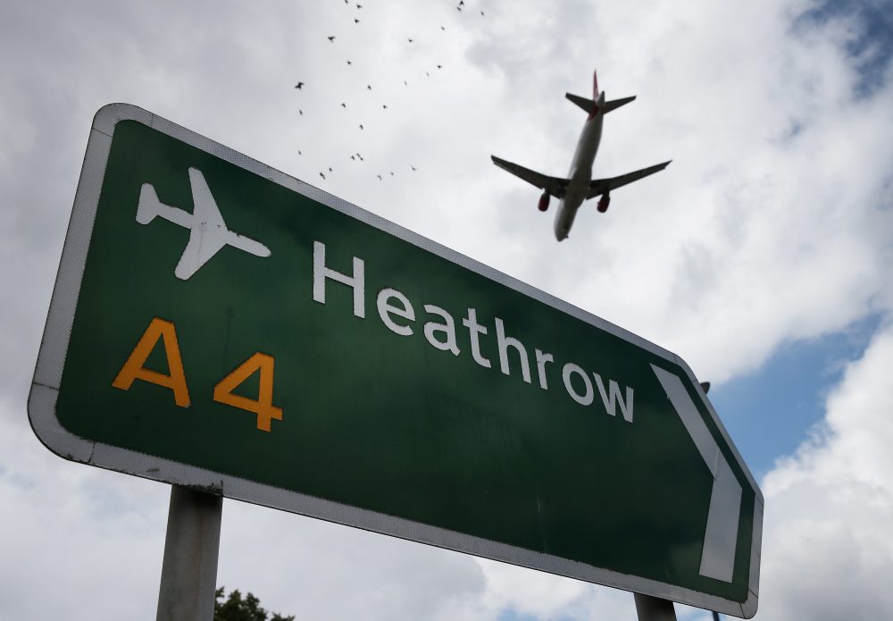 An airliner comes in to land at Heathrow Airport on Aug. 11, 2014 in London. Heathrow is the busiest airport in the United Kingdom and the third busiest in the world. (Peter Macdiarmid/Getty Images)
