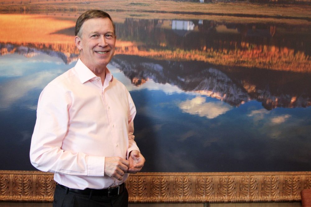 Colorado Gov. John Hickenlooper is a strong supporter of his party’s candidate, Hillary Clinton. (Dean Russell/Here & Now)