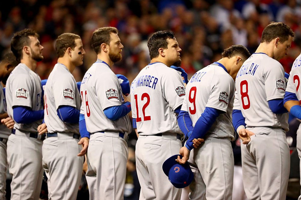 &quot;But can you blame believers who could only humbly wait? / The Cubs have not been champions since nineteen bleeping eight!&quot; Bill says. (Tim Bradbudy / Getty Images)