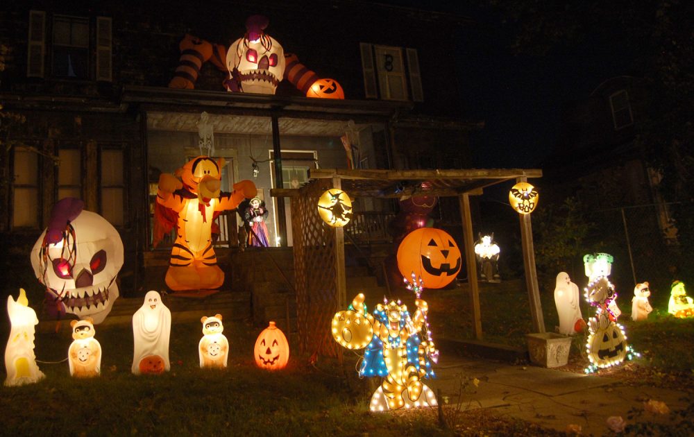 A house decorated for Halloween in Boston. (Greg Cook/WBUR/file)