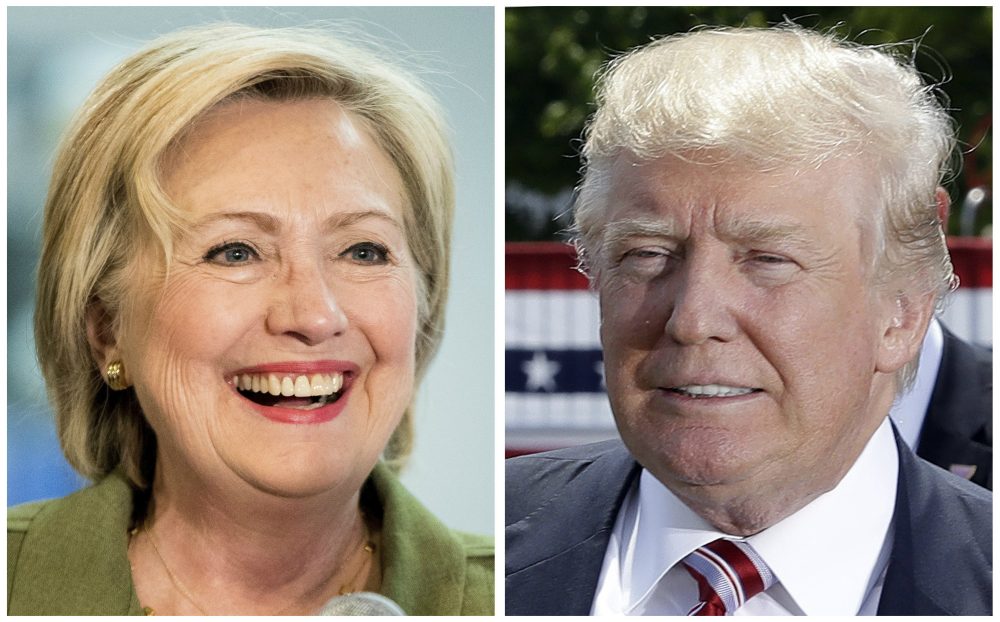 Democratic presidential candidate Hillary Clinton and Republican presidential candidate Donald Trump in 2016 photos. (AP)