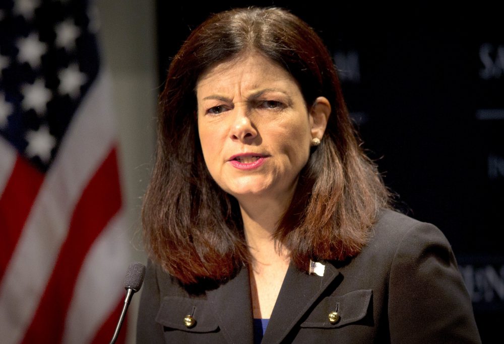 In this file photo, U.S. Sen. Kelly Ayotte appears at an event in Manchester, New Hampshire. (Jim Cole/AP)