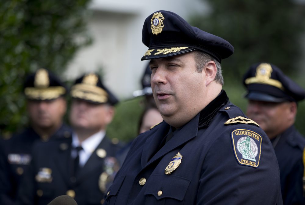 In a July 6 file photo, Gloucester Police Chief Leonard Campanello talks to media outside the White House. (Carolyn Kaster/AP)