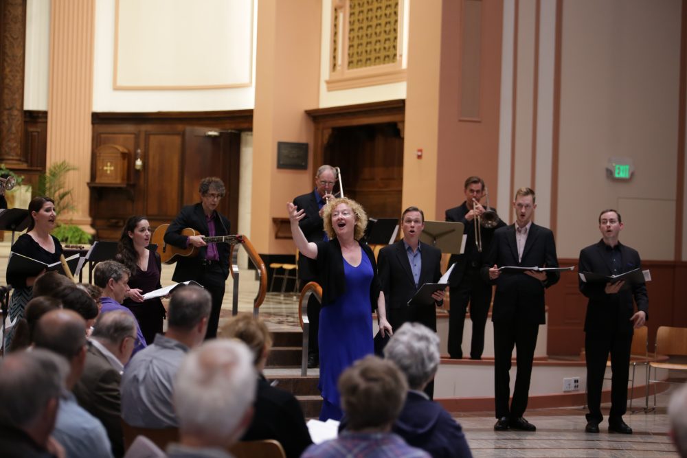 Anne Azema singing with the Boston Camerata (Credit Ohkyeong Kwon)