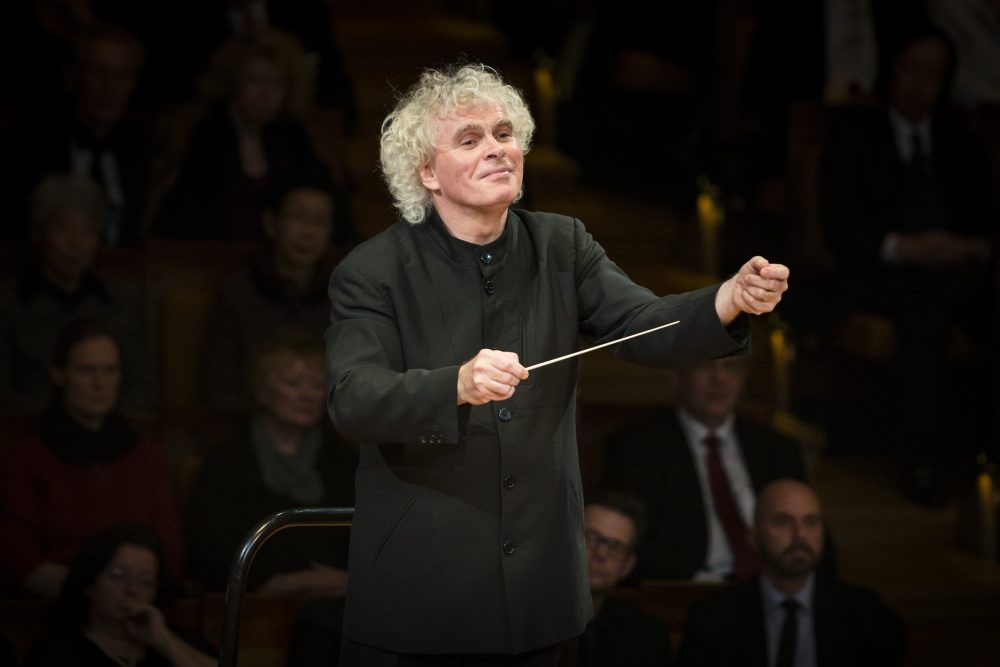 Conductor Sir Simon Rattle. (Courtesy Celebrity Series)