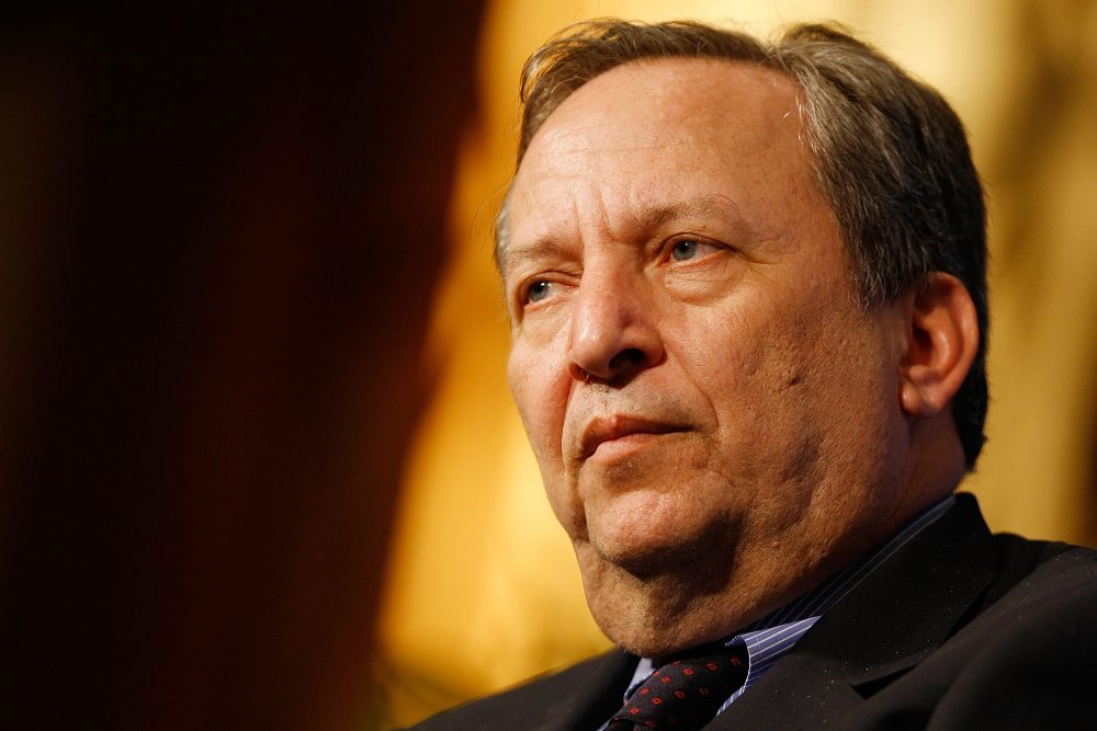 Larry Summers in a question-and-answer session during a luncheon with the Economic Club of Washington in April 2009 in Washington. (Chip Somodevilla/Getty Images)