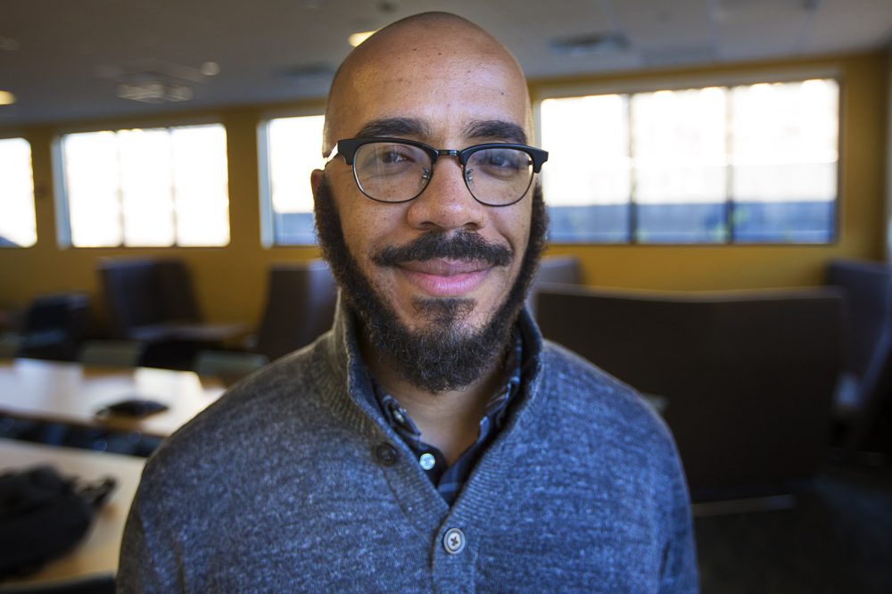 Writer, teacher, and doctoral candidate in Education at Harvard University Clint Smith. (Jesse Costa/WBUR)