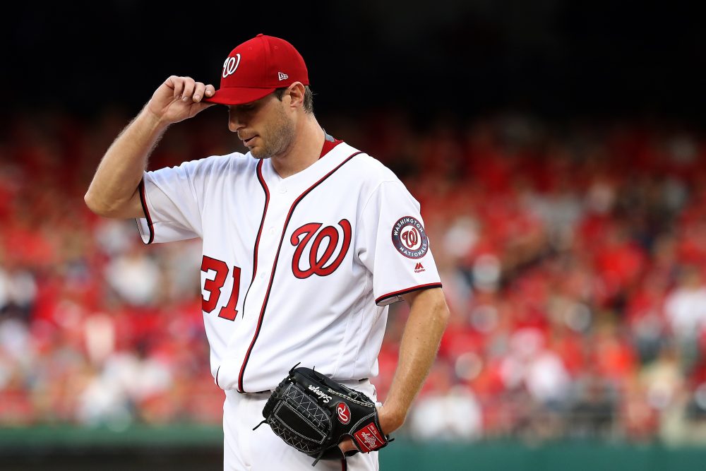 Max Scherzer of the Washington Nationals won the National League Cy Young Award on Wednesday. (Rob Carr/Getty Images)