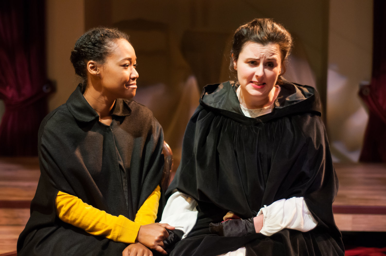 Elle Borders ​and Bridgette Hayes​ in &quot;How Soft the Lining.&quot; (Courtesy Paul Cantillon/Bad Habit Productions)