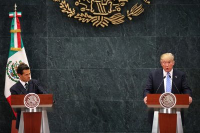 In this file photo, President-Elect Donald Trump, right, speaks during a joint statement with Mexico President Enrique Pena Nieto, left, at Los Pinos, the official presidential residence, in Mexico City. (Dario Lopez-Mills/AP)